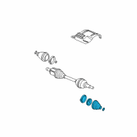 OEM 2010 Pontiac G6 Boot Kit, Front Wheel Drive Shaft Tri-Pot Joint Diagram - 22692206