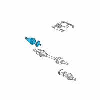 OEM 2009 Chevrolet Cobalt Boot Kit, Front Wheel Drive Shaft Cv Joint Diagram - 19181205