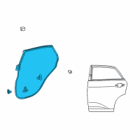 OEM 2015 Lexus RX450h Weatherstrip, Rear Door, RH Diagram - 67871-0E020