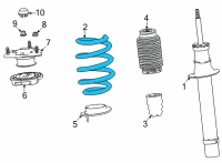 OEM Acura MDX Spring, Front Right Diagram - 51401-TYA-A12