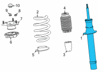 OEM 2022 Acura MDX Damper Unit, Front Diagram - 51611-TYA-A02