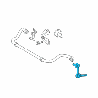 OEM 2016 Lexus LS460 Link Assy, Front Stabilizer, RH Diagram - 48820-50030