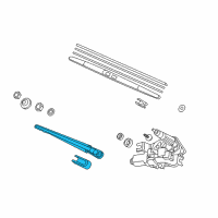 OEM 2015 Honda Odyssey Arm, Rear Wiper Diagram - 76720-TK8-A01