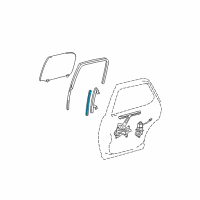 OEM 2004 Toyota Tundra Glass Run Diagram - 68145-0C010