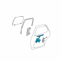 OEM 2006 Toyota Tundra Window Regulator Diagram - 69804-0C020