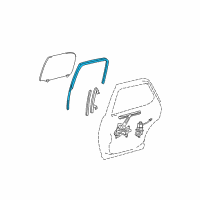 OEM Toyota Tundra Glass Run Diagram - 68142-0C020