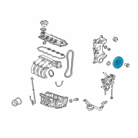 OEM 2014 Honda Insight Pulley, Crankshaft Diagram - 13810-RBJ-003