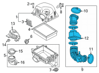 OEM 2022 Chevrolet Trax Outlet Duct Diagram - 42709787