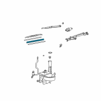 OEM 2007 Lexus GX470 Wiper Rubber, Left Diagram - 85214-0E020