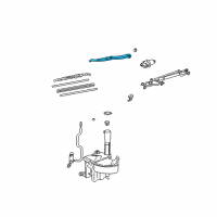 OEM 2004 Lexus IS300 Windshield Wiper Arm Assembly, Left Diagram - 85221-53050