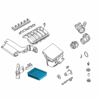 OEM 2002 BMW 325Ci Air Filter Element Diagram - 13-72-1-744-869