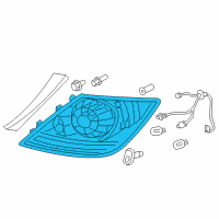 OEM Acura Lamp Unit, Passenger Side Tail Diagram - 33501-SJA-A01