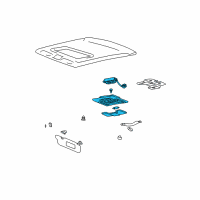 OEM 2000 Hyundai Sonata Room Lamp Assembly Diagram - 92820-38000-LT