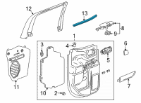 OEM 2022 GMC Sierra 2500 HD Belt Weatherstrip Diagram - 84018408