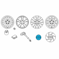 OEM Hyundai Elantra Wheel Hub Cap Assembly Diagram - 52960-3X100