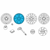 OEM 2014 Hyundai Elantra Coupe Aluminium Wheel Assembly Diagram - 52910-3X760