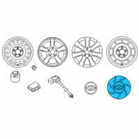 OEM 2013 Hyundai Elantra Coupe Wheel Hub Cap Assembly Diagram - 52960-3X300