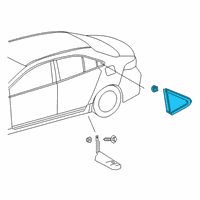 OEM 2020 Toyota Corolla Quarter Pillar Trim Diagram - 62506-02010