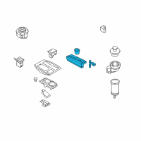 OEM Nissan Armada Cup Holder Assembly Diagram - F8430-1A62A