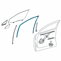 OEM 2019 Lexus RX450hL Run, Front Door Glass Diagram - 68141-48080