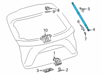 OEM Lexus NX450h+ STAY ASSY, BACK DOOR Diagram - 68950-0WJ90