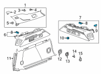 OEM 2021 Buick Envision Quarter Trim Panel Diagram - 84981375