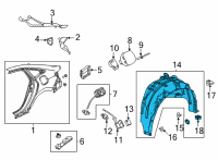 OEM 2022 Honda Civic FDR, R- RR- (INNER) Diagram - 74552-T43-000