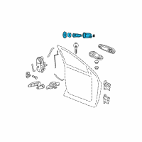 OEM Dodge Ram 1500 Cylinder Lock-Door Lock Diagram - 5073357AA