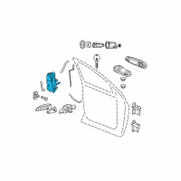 OEM Dodge Ram 1500 Front Door Latch Diagram - 55372846AB