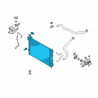 OEM 2012 Kia Sorento Radiator Assembly Diagram - 253101U100