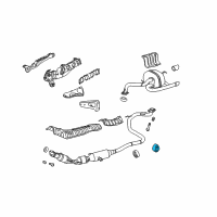 OEM 2019 Toyota Prius C Front Pipe Insulator Diagram - 17565-47010