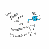 OEM 2010 Scion xD Muffler & Pipe Diagram - 17430-37291