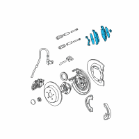 OEM 2006 Chrysler PT Cruiser Disc Brake Pad Kit Diagram - 5086567AB