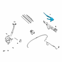 OEM 2001 Lexus RX300 Windshield Wiper Arm Assembly, Left Diagram - 85221-48020