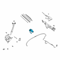 OEM 2003 Lexus RX300 Motor Assy, Windshield Wiper Diagram - 85110-48030