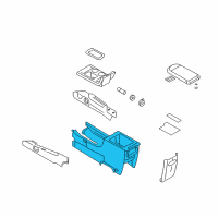 OEM 2007 Ford Freestyle Console Diagram - 5F9Z-74045A36-BAA