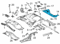 OEM 2016 Toyota Mirai Rear Floor Pan Diagram - 58312-62010