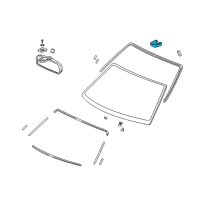 OEM 1997 Honda CR-V Cover, Stay *NH220L* (Matsuyama) (CLEAR GRAY) Diagram - 76408-SH3-901ZN