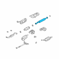 OEM Kia Optima Center Muffler Assembly Diagram - 286502G700