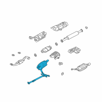 OEM 2006 Kia Optima Main Muffler Assembly Diagram - 287002G701
