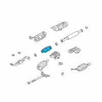 OEM Hyundai Santa Fe Catalytic Converter Assembly Diagram - 28950-3E140