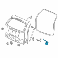 OEM 2015 Honda CR-V Lock&Closer Tail Gate Diagram - 74800-T1W-A02