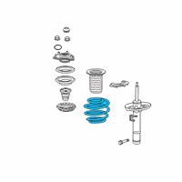 OEM 2020 Honda Clarity Spring, Front Right Diagram - 51401-TRW-A01