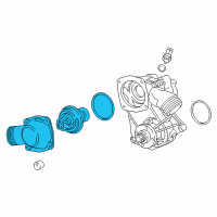 OEM 1996 BMW 750iL Engine Coolant Thermostat Kit Diagram - 11-53-1-704-704