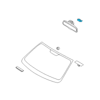 OEM 2009 Hyundai Genesis Cover-Rear View Inside Mirror Diagram - 85130-1D000