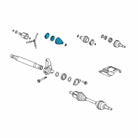 OEM 2009 Pontiac G5 Boot Kit, Front Wheel Drive Shaft Tri-Pot Joint Diagram - 10359414