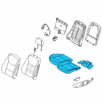 OEM BMW 128i Upholstered.Section., Basic Seat, Leather, Right Diagram - 52-10-7-251-606