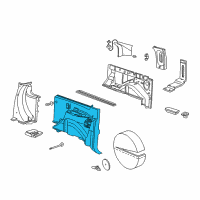 OEM 2005 Ford Excursion Quarter Trim Panel Diagram - 2C7Z-7831013-AAD