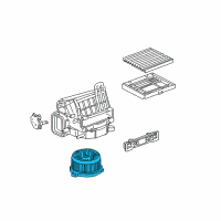 OEM Lexus IS300 Motor Sub-Assy, Cooling Unit, W/Fan Diagram - 87103-53020