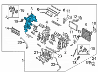 OEM 2022 Hyundai Tucson CASE-HEATER & EVAPORATOR, LH Diagram - 97134-P0000
